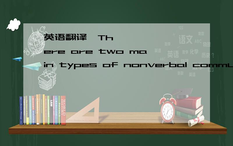 英语翻译There are two main types of nonverbal communicat