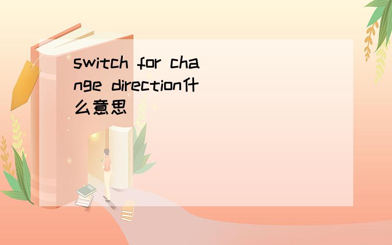 switch for change direction什么意思