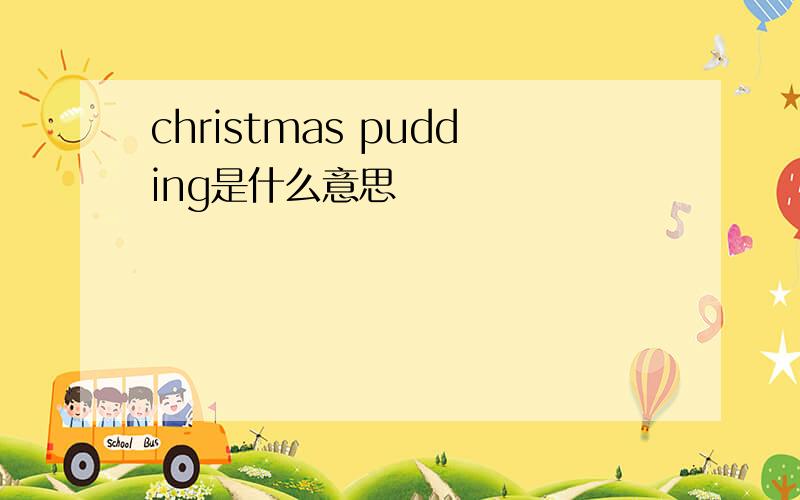 christmas pudding是什么意思